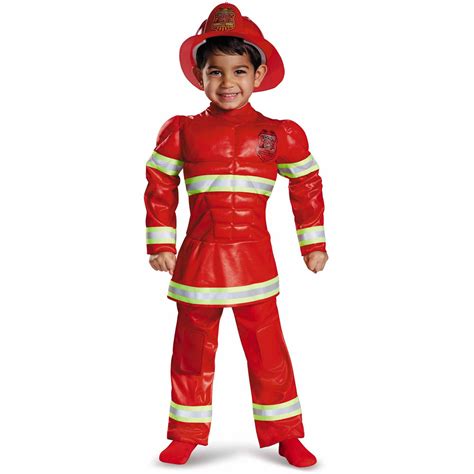 Disguise Red Fireman Toddler Muscle Halloween Costume - Walmart.com ...