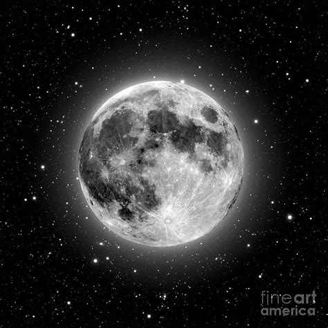 Full Moon Night With Stars