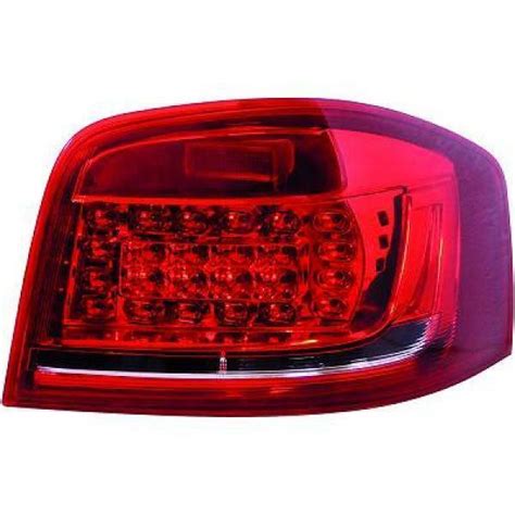 Back Rear Tail Lights Pair Set Led Red White Audi A3 3 Door 08 12 8p1