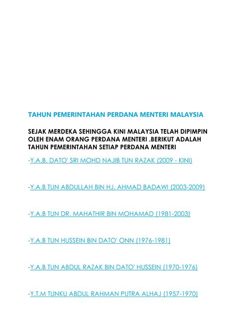 Perdana Menteri Malaysia Pdf