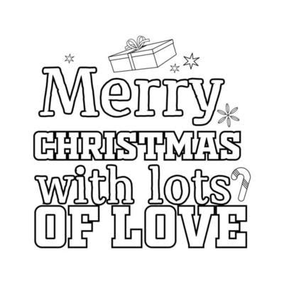 Merry Christmas Coloring Page Vector Art, Icons, and Graphics for Free ...