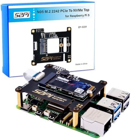 GeeekPi N05 M 2 M Key NVMe Hat Per Raspberry Pi 5 M 2 2242 PCIe A NVMe