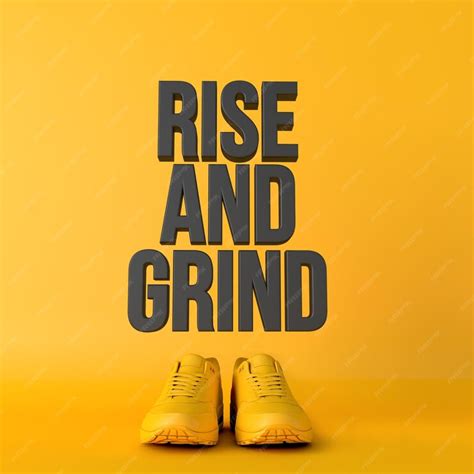 Premium Photo Rise And Grind Motivational Workout Fitness Phrase D