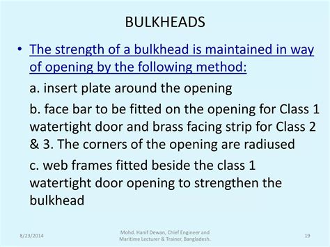 Ship Construction- Bulkhead | PPT