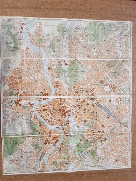 CARTA GEOGRAFICA PIANTA o piantina del 1939 La città di Roma 1 12 000