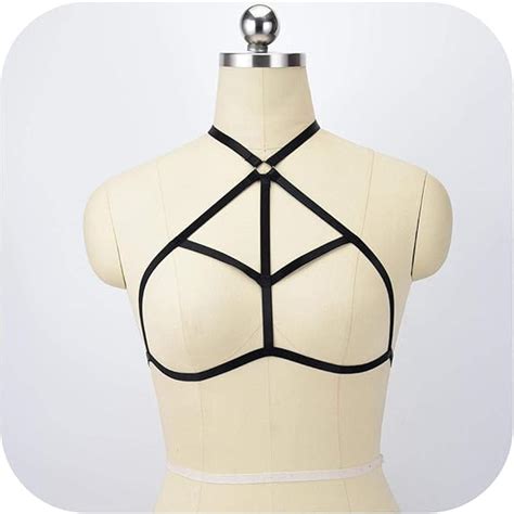 Modern Colorful Open Chest Cage Bra Women Crop Top Bondage Lingerie