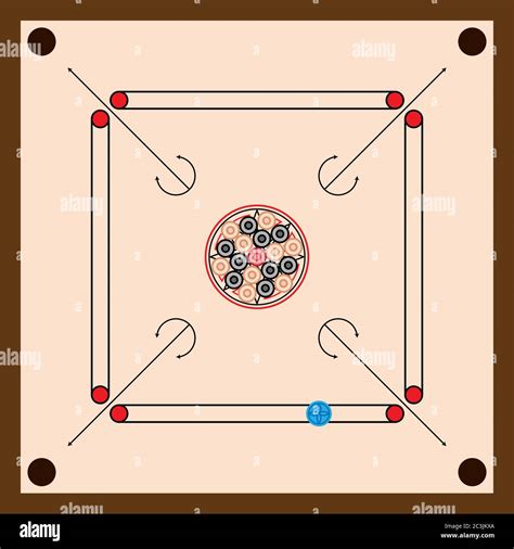 Carrom Board Game Indoor Game Stock Vector Images Alamy