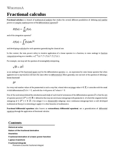 Fractional Calculus1 | PDF | Calculus | Mathematical Objects