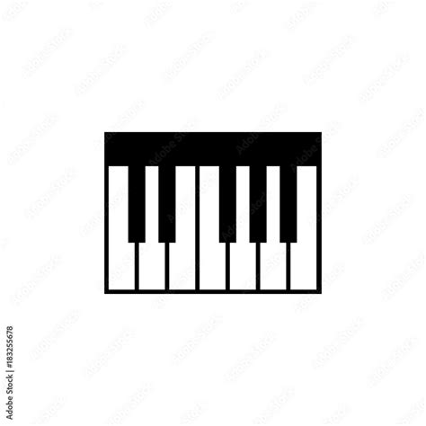 Piano Keyboard Icon. Music sign simple icon. Music element icon ...