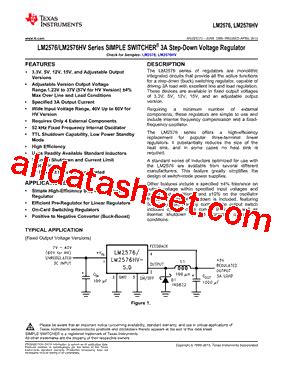 LM2576T ADJ Datasheet PDF Texas Instruments