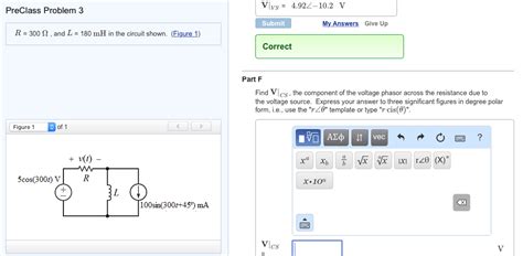 Solved R 300 Ohm And L 180 MH In The Circuit Shown Chegg