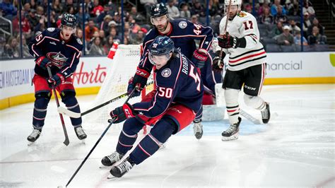 Columbus Blue Jackets Top Blackhawks To End 7 Game Losing Streak