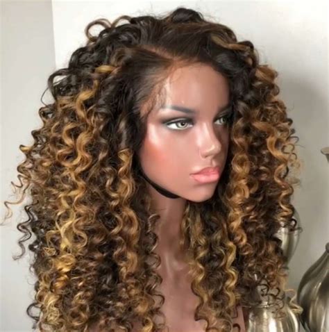 Magic Love Hair 300 Density Human Hair Ombre 1b27 Curly Closure Wig