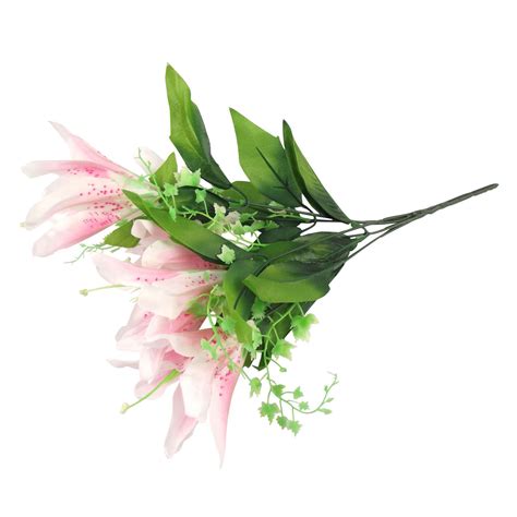 2x Stargazer Lily Bouquets Artificial Xmas Flowers Bouquets