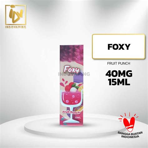 Jual Liquid Vapor Vape Foxy Fruit Punch Salt 40mg 15ml By Indo Brew