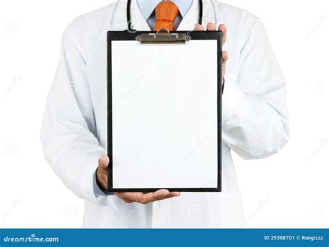 Doctor Holding Clipboard Stock Image Image