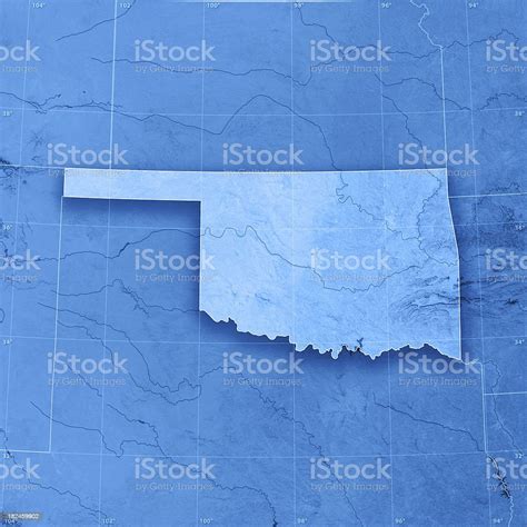 Oklahoma Topographic Map Stock Photo - Download Image Now - Map ...