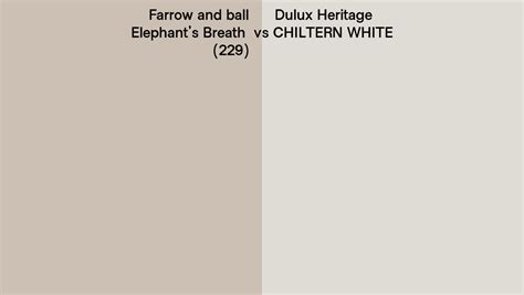 Farrow And Ball Elephants Breath 229 Vs Dulux Heritage Chiltern White Side By Side Comparison