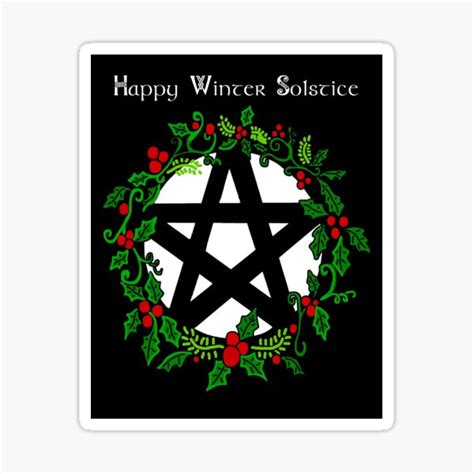 Happy Winter Solstice Sticker For Sale By Pugwiggles Redbubble