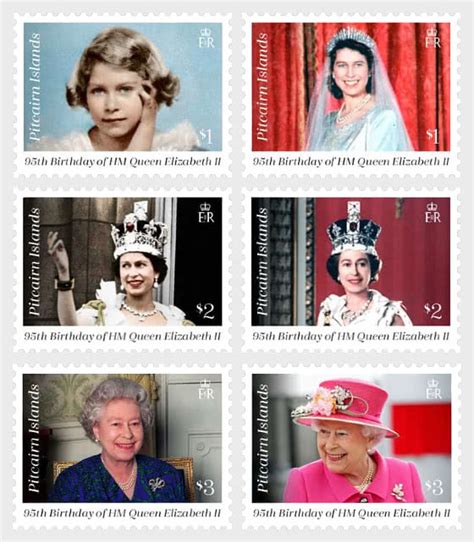 Her Majesty Queen Elizabeth Ii Th Birthday Pitcairn Islands Stamps