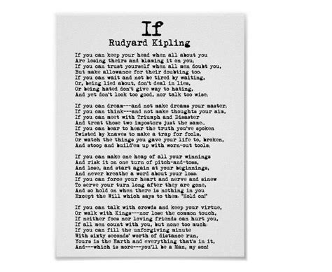 If By Rudyard Kipling Free Printable