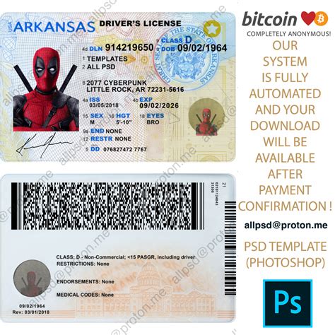 Arkansas Driver License Template All Psd Templates