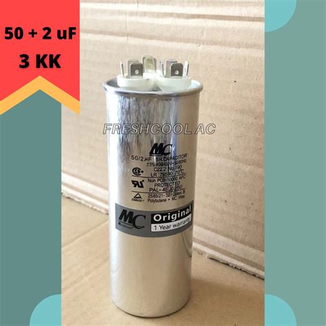 Jual KAPASITOR AC CAPACITOR AC LG 3 KAKI MERK MC 50 2 UF 50 2 MIKRO