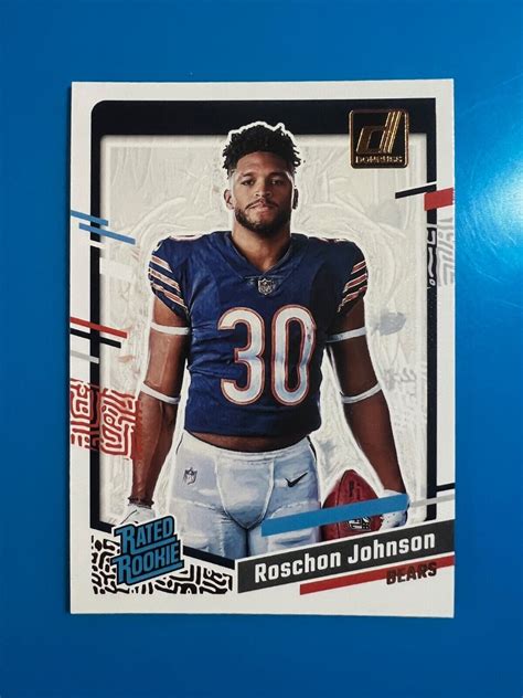 2023 Panini Donruss Rated Rookie Roschon Johnson Canvas Portrait Bears