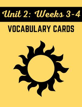 Grade Unit Wks Vocab Cards National Geographic Reach For