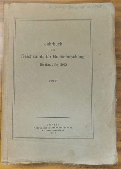 Jahrbuch der Reichsstelle des Reichsamts für Bodenforschung für das