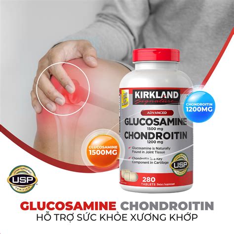 Viên uống Glucosamine 1500mg Chondroitin 1200mg Kirkland Signature Mỹ