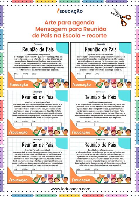 Recado Para Reunião De Pais - Mensagem para Reunião de Pais na Escola