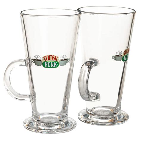 Glass Mug For Latte Paladone Friends Central Perk 2pcs Pp9144fr