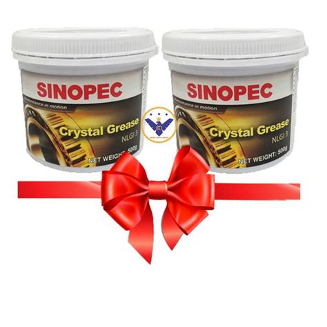 COMBO 2 Mỡ bò bôi trơn chịu nhiệt Sinopec Crystal Grease NLGI 3