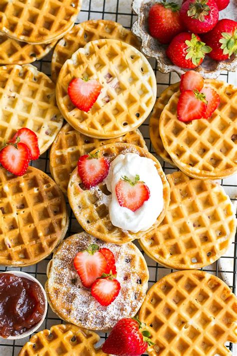 Fresh Homemade Strawberry Waffles