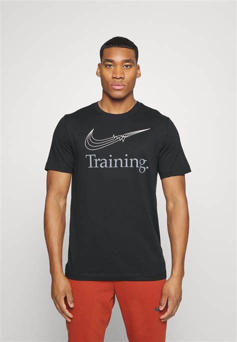 Nike Performance Tee Training Sport T Shirt Black Schwarz Zalando At