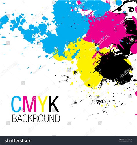 Cmyk Splatter Background Stock Vector Illustration 101056195 Shutterstock