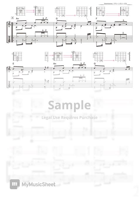 Traditional Greensleeves Solo Guitar Sheet By Daisuke Minamizawa