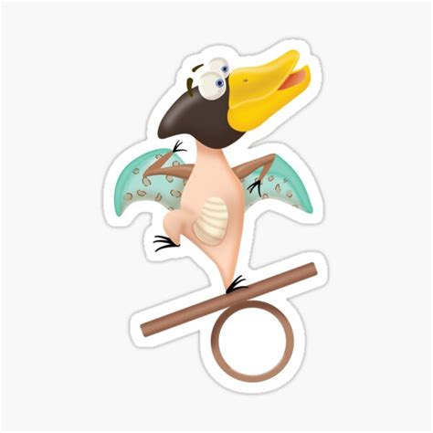 Circus Dino Balancing Pterodactyl Sticker For Sale By Darklanterndsn