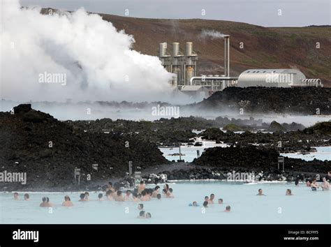 The Blue Lagoon And The Svartsengi Power Plant Reykjanes Peninsula