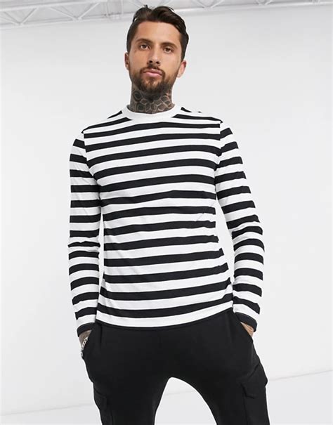 ASOS DESIGN Long Sleeve Striped T Shirt In Organic Cotton ASOS Asos