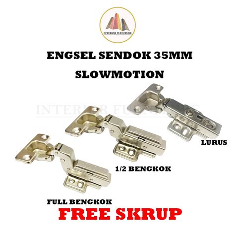 Jual Engsel Lemari Engsel Sendok 35 MM Slow Motion Soft Close Clip On