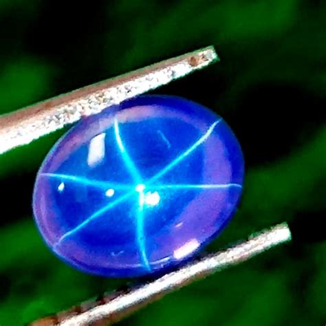 Lab Created Synthetic Blue Star Sapphire Oval Cabochon Loose Etsy