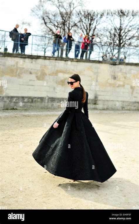 Zina arriving at the Elie Saab runway show in Paris - March 7, 2015 ...