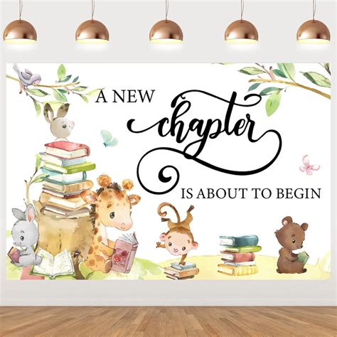 Storybook Baby Shower Backdrop - A New Chapter is About to Begin Baby