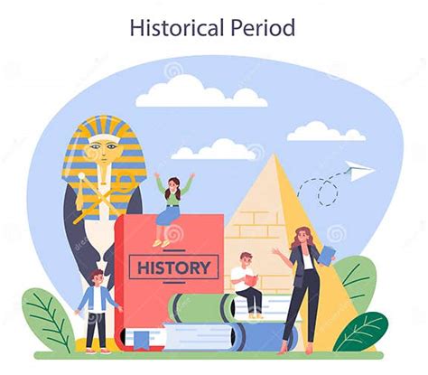 Concepto De Historial Asignatura De Historia Idea De Ciencia Y Educación Ilustración Del