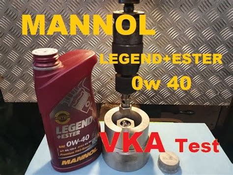 Mannol Legend Ester W Im Vka Test Youtube