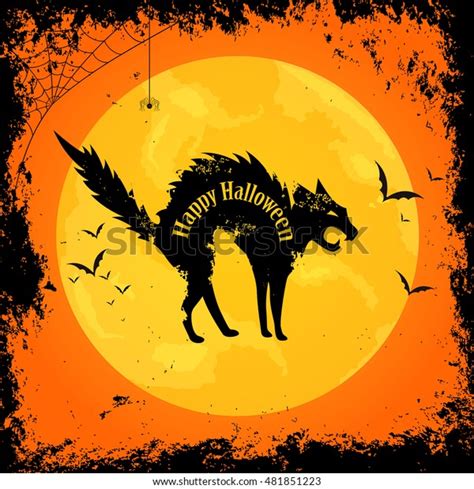 Vector Illustration Happy Halloween Design Scary Stock Vector Royalty Free 481851223