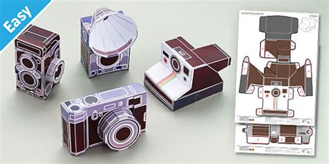 Enkl Vintage Camera Paper Model Printables Teacher Made