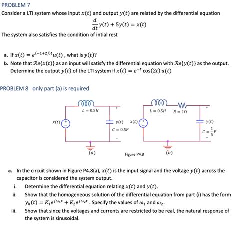 Solved PROBLEM 7 Consider A LTI System Whose Input X T And Chegg